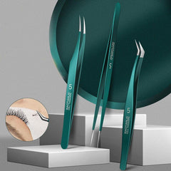 3pcs Eyelash Extension Tweezers Precision Lash Tweezers For Volume Lash