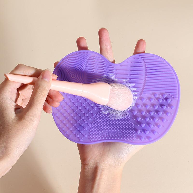 5 Mini Silicone Makeup Brush Cleaner Pad Scrubber Mat
