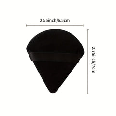 6pcs Fan Shape Powder Puff Set Soft Velvet Makeup Puffs With Strap
