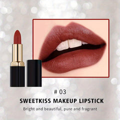 6 Matte & Glitter Lipsticks Waterproof Long Lasting Cosmetics