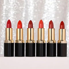 6 Matte & Glitter Lipsticks Waterproof Long Lasting Cosmetics
