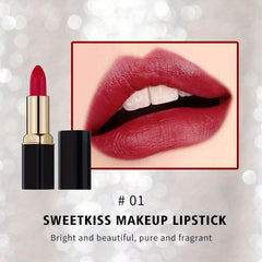 6 Matte & Glitter Lipsticks Waterproof Long Lasting Cosmetics