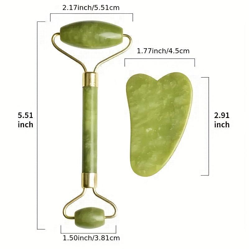 Jade Roller Gua Sha Set Facial Roller And Massager For Tightening & Sculpting