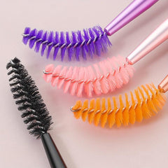 5pcs Glitter Clear Handle Makeup Brush Set
