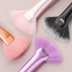 5pcs Glitter Clear Handle Makeup Brush Set