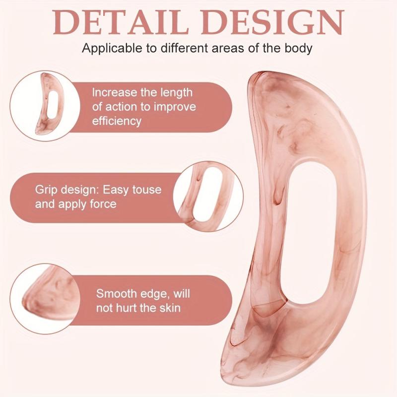 Pink Gua Sha Massage Tool Set for Face Back & Body Lymphatic Drainage Massager