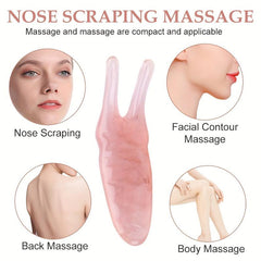 Pink Gua Sha Massage Tool Set for Face Back & Body Lymphatic Drainage Massager
