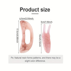 Pink Gua Sha Massage Tool Set for Face Back & Body Lymphatic Drainage Massager