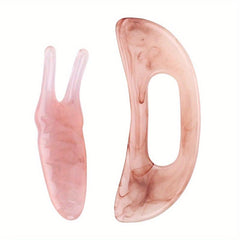 Pink Gua Sha Massage Tool Set for Face Back & Body Lymphatic Drainage Massager