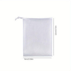 10Pcs Mesh Soap Bag Soft Double Layer Soap Pouch Saver With Drawstring