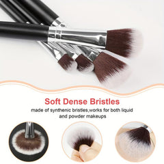 Complete 32Pcs Makeup Brush Set with 2 Triangle Velvet Powder Puffs