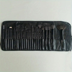 24pcs Synthetic Kabuki Foundation Brush Set with Brush Bag