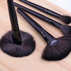 24pcs Synthetic Kabuki Foundation Brush Set with Brush Bag