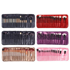 24pcs Synthetic Kabuki Foundation Brush Set with Brush Bag