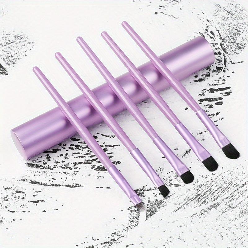 5pc Portable Makeup Brush Set with Case