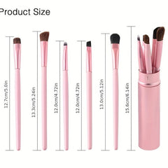 5pc Portable Makeup Brush Set with Case
