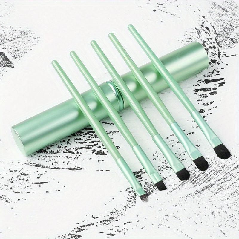 5pc Portable Makeup Brush Set with Case