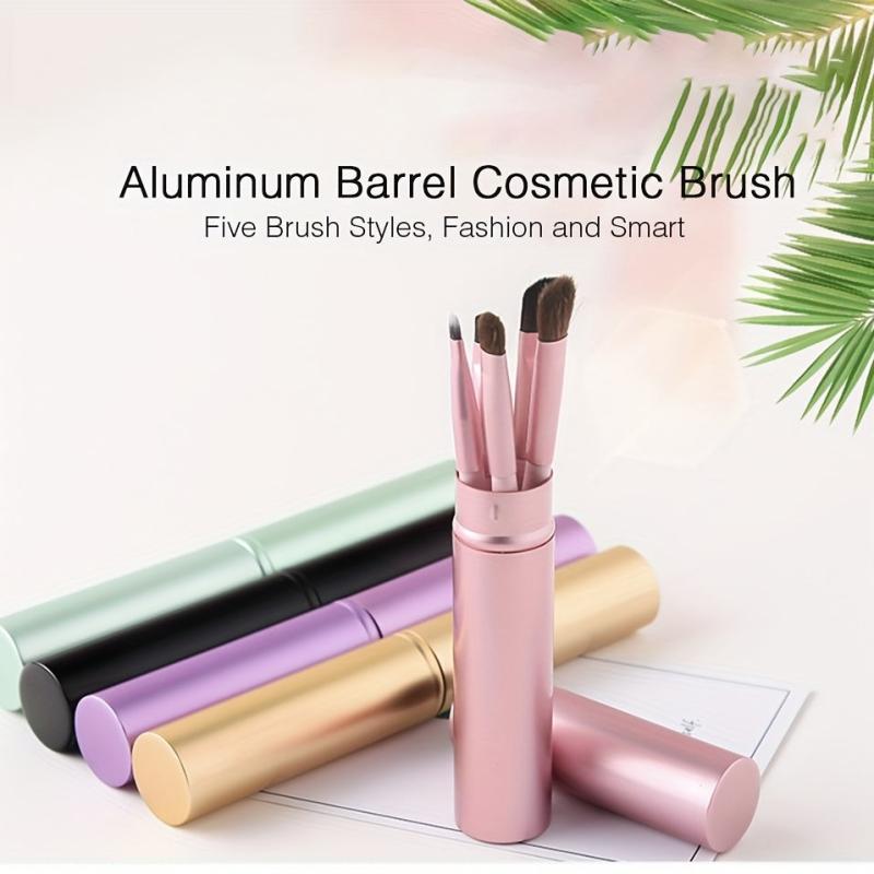 5pc Portable Makeup Brush Set with Case