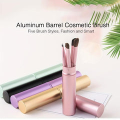 5pc Portable Makeup Brush Set with Case