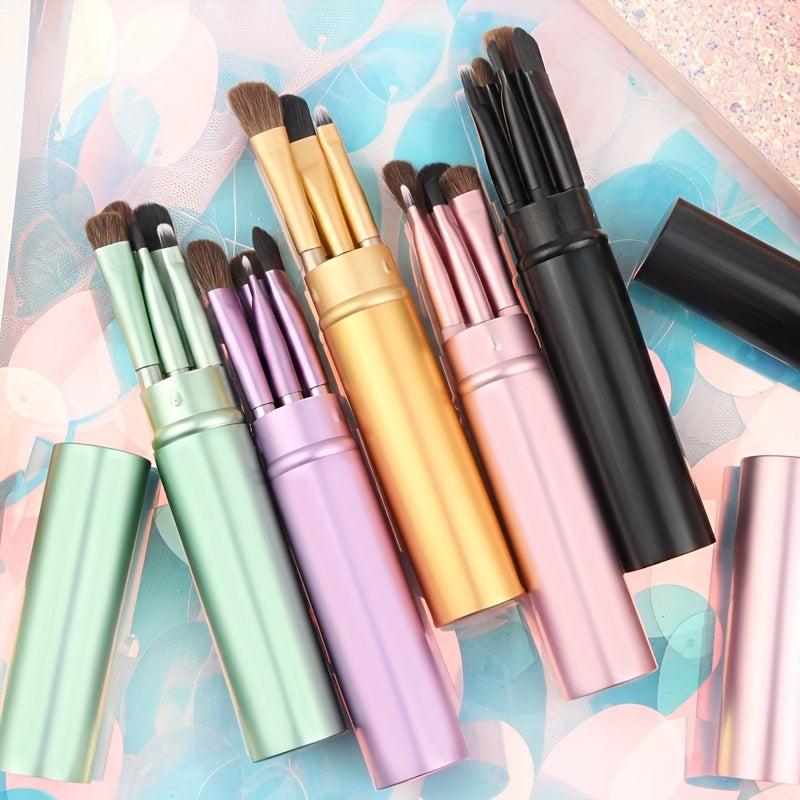 5pc Portable Makeup Brush Set with Case