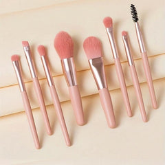 8pcs Colorful Makeup Brush Set for Face Eye Makeup Beauty Kit