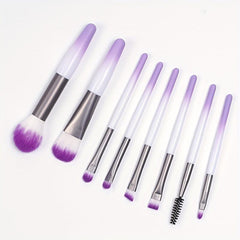 8pcs Colorful Makeup Brush Set for Face Eye Makeup Beauty Kit