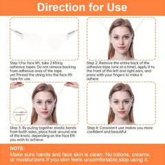 10 pcs Invisible Face Lift Tape Neck Jowls Double Chin Lifting Stickers