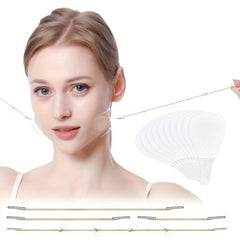 10 pcs Invisible Face Lift Tape Neck Jowls Double Chin Lifting Stickers