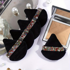 5 Pcs Colorful Crystal Face Soft Makeup Puffs Triangle Powder Puffs