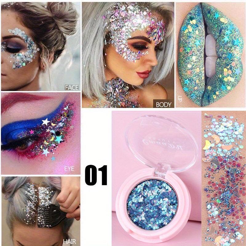 14 Colors Monochrome Eyeshadow Cream Glitter Sequins Eyeshadow