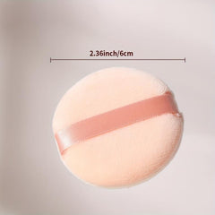15pcs Round Velvet Powder Puff Set for Makeup Beginners