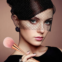 Professional Fluffy Makeup Brushes Set with Velvet Powder Puff & Makeup Sponge