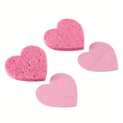 Compressed Facial Sponge Heart Shape Honeycomb Skin Friendly Cleansing Pad