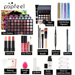 All In One Makeup Set Eyeshadow Palette Lip Gloss Lipstick Concealer