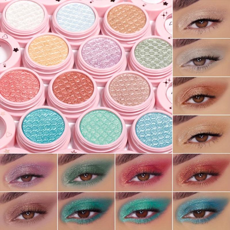 12 Colors Eyeshadow Powder in Pink Purple Brown Golden Nude Matte