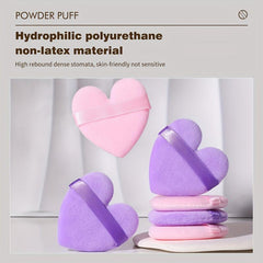 6pcs Double Sided Flocked Puffs Makeup Sponges