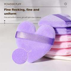6pcs Double Sided Flocked Puffs Makeup Sponges