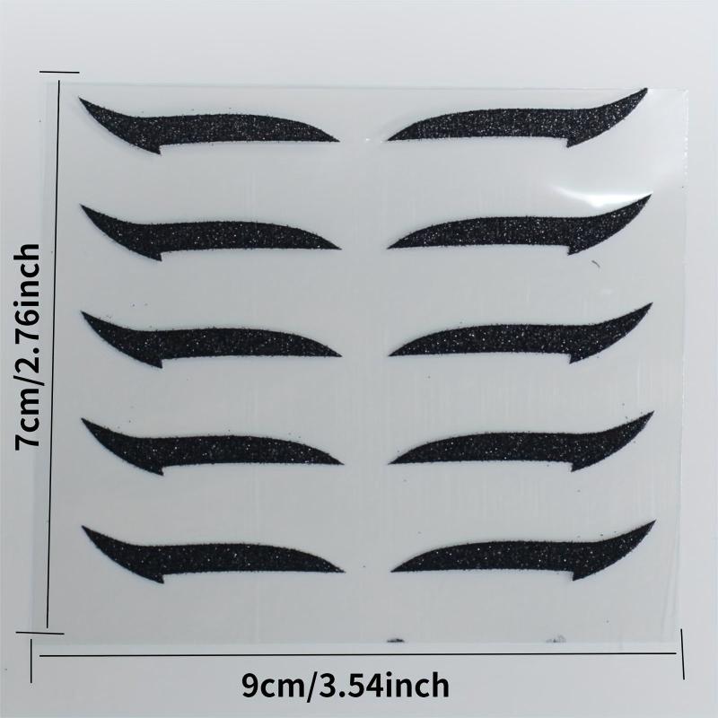 10PCS Glitter Silver Eyelid Stickers Makeup Tools
