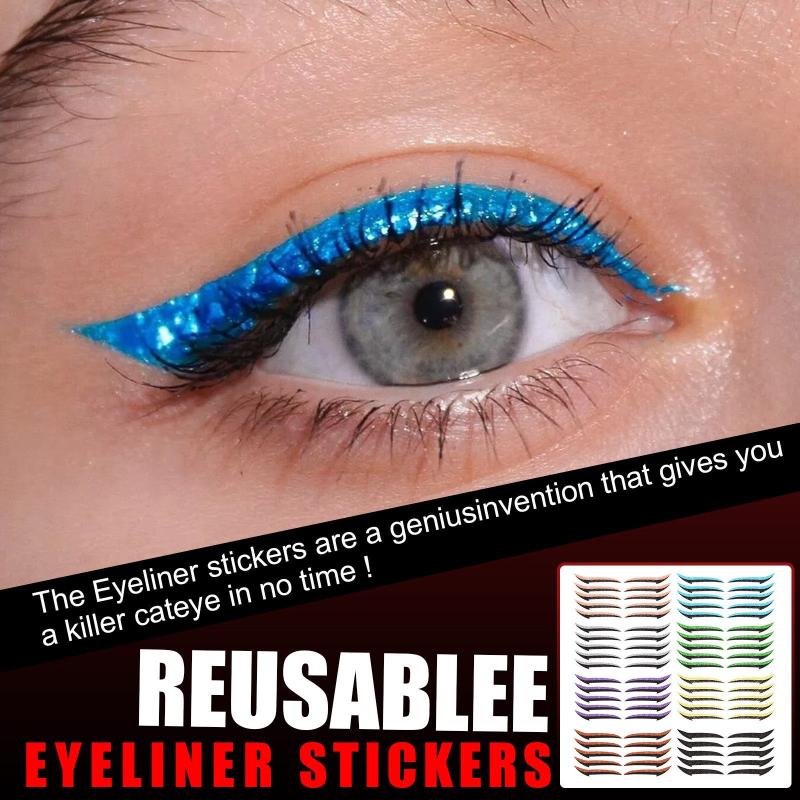 10PCS Glitter Silver Eyelid Stickers Makeup Tools