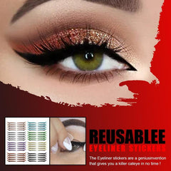 10PCS Glitter Silver Eyelid Stickers Makeup Tools