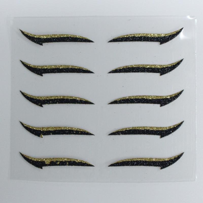 10PCS Glitter Silver Eyelid Stickers Makeup Tools