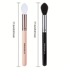 Pink Portable Makeup Brush Soft Goat Hair Strong Powder Grab Highlight Blush