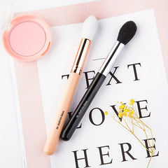 Pink Portable Makeup Brush Soft Goat Hair Strong Powder Grab Highlight Blush