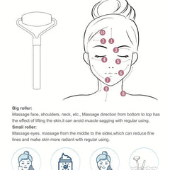 Natural Jade Massage Roller Face Relaxing Firming Body Neck Skin Beauty Massage