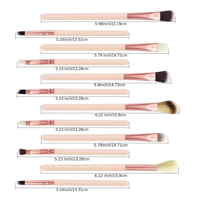 12 Pcs Synthetic Makeup Brushes Set for Foundation Powder Blush Eyeshadows