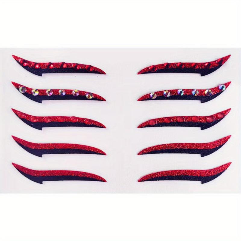 Glitter Eyeliner Stickers Instant Adhesive Eye Line Strip