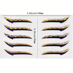 Glitter Eyeliner Stickers Instant Adhesive Eye Line Strip