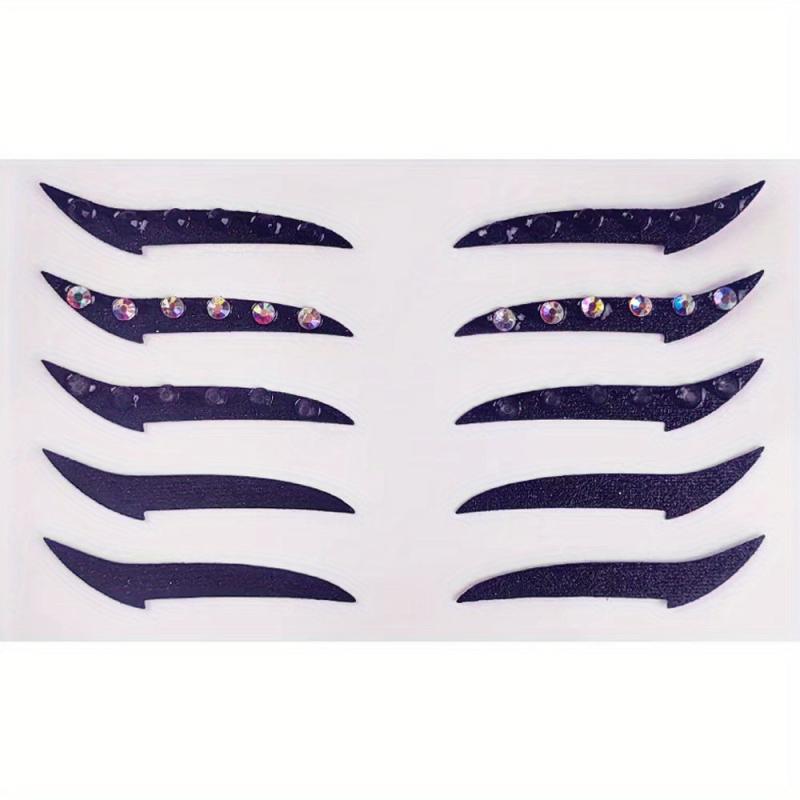 Glitter Eyeliner Stickers Instant Adhesive Eye Line Strip