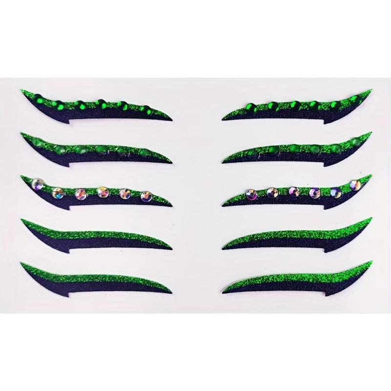 Glitter Eyeliner Stickers Instant Adhesive Eye Line Strip