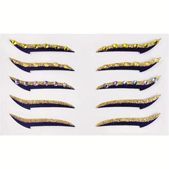 Glitter Eyeliner Stickers Instant Adhesive Eye Line Strip